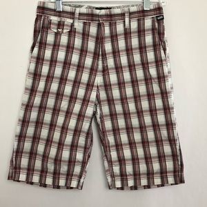 VANS Skater Plaid Boy Shorts - Size 16 EUC
